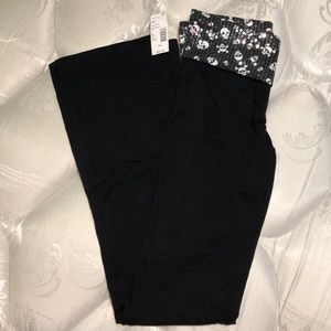 CUTE SKULL BLACK STRETCH PANTS
